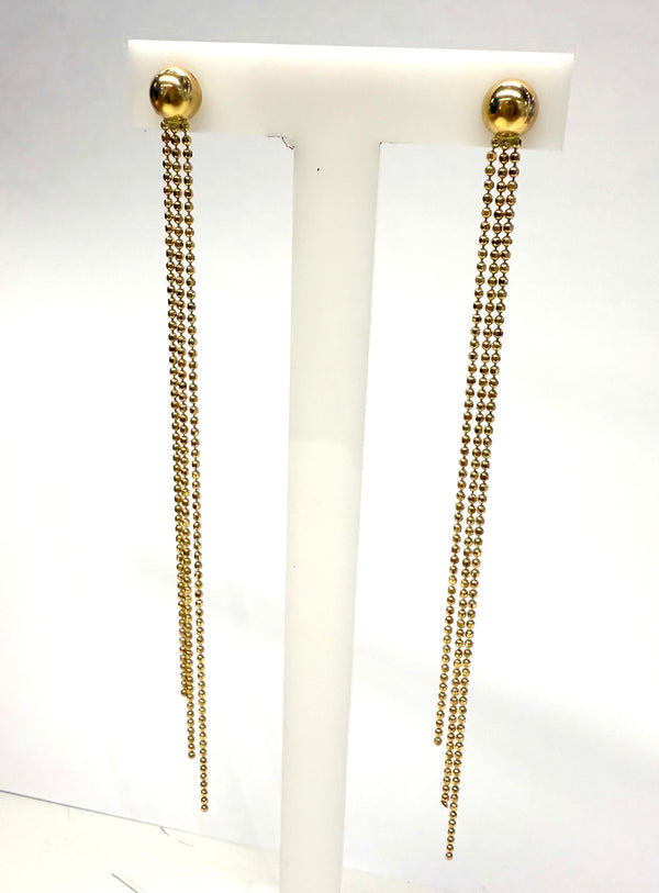 Boucles d'oreilles pendantes en or jaune 18k 4.14 Grs