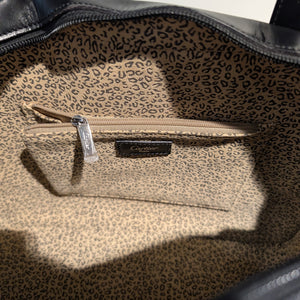 Cartier Panthère 2004 Noir Cuir Sac à Main en très Bon Etat