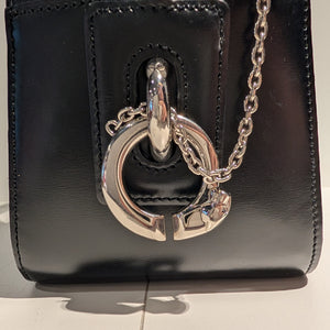 Cartier Panthère 2004 Noir Cuir Sac à Main en très Bon Etat