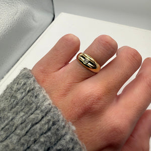 Chevalière en Or Jaune 18K Taille-51