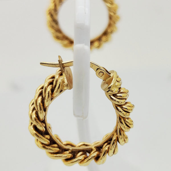 Boucles d'oreilles créoles en Or Jaune 18K - 7.23g