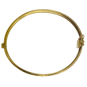 Jonc travaillée en Or jaune 18K Tête d'aigle