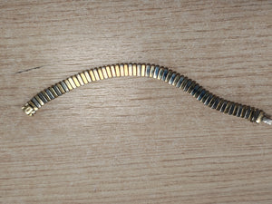 Bracelet Articulé 2 Ors avec Diamants 18K 19CM