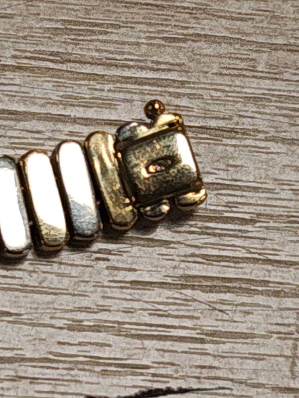 Bracelet Articulé 2 Ors avec Diamants 18K 19CM