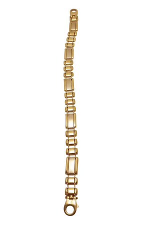 Bracelet Gourmette en Or Jaune et Gris 18k - 15.21 G