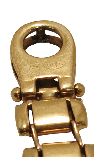 Bracelet Gourmette en Or Jaune et Gris 18k - 15.21 G