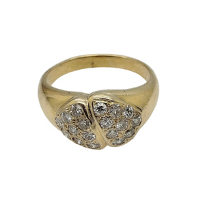 Bague Or Jaune 18 Carats Diamants Empierrée