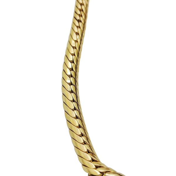 Collier Princesse Or Jaune Diamants et Saphir 18k