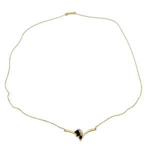 Collier Princesse Or Jaune 18 carats avec Saphir