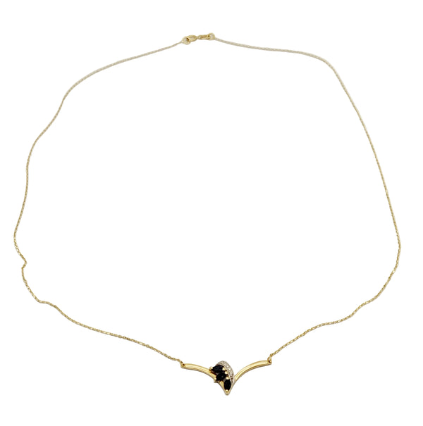 Collier Princesse Or Jaune 18 carats avec Saphir