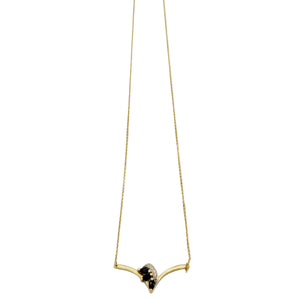 Collier Princesse Or Jaune 18 carats avec Saphir
