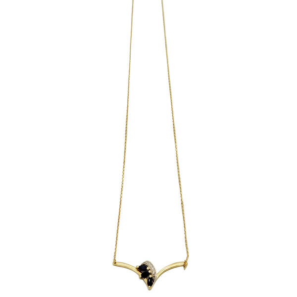 Collier Princesse Or Jaune 18 carats avec Saphir