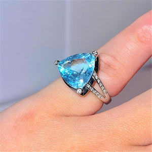Bague Mauboussin Topaze Diamants Or gris