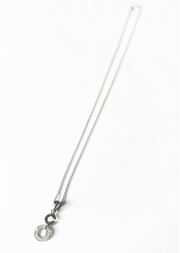 Collier Pendentif Or blanc