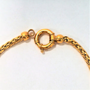 Collier maille Palmier Perle Or jaune