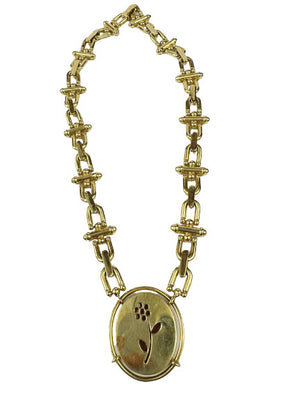 Collier Grosse Maille Avec Camée