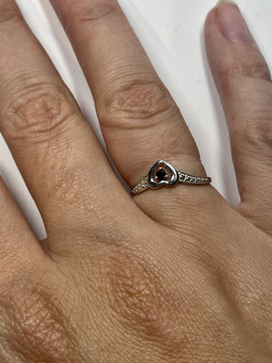 Bague Or Blanc avec Saphir
