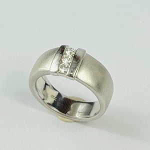 Bague Garel avec 3 Diamants Or blanc T54