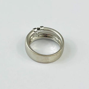 Bague Garel avec 3 Diamants Or blanc T54
