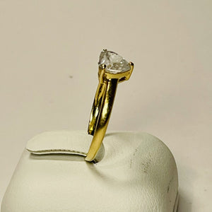 Bague Or Jaune avec Oxyde