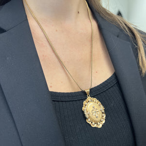 Pendentif Cassolette Or Jaune 18K avec Perle de Culture