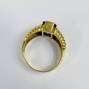 Bague Or Jaune avec Topaze et Diamants