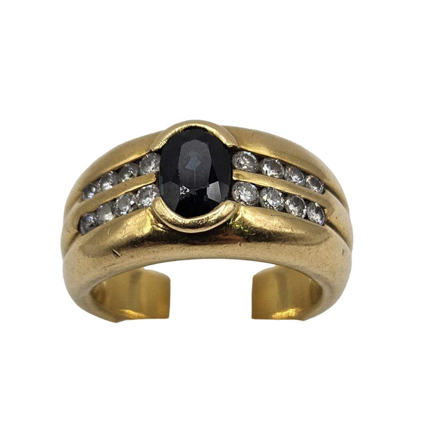 Bague Or Jaune avec Diamants et Pierres