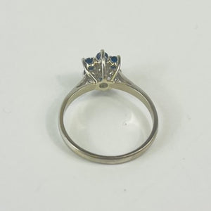 Parure Bague et Boucles avec Saphir et Diamants