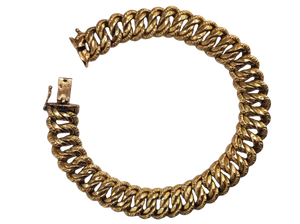 Bracelet Maillon Américain en Or Jaune