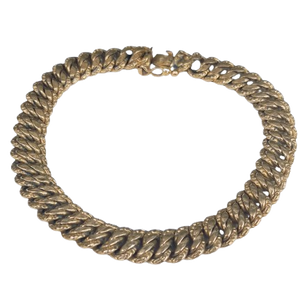 Bracelet Maillon Américain en Or Jaune 18K 20cm