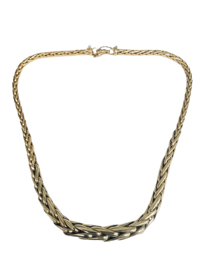 Collier Princesse en Or Jaune 18K Maille Palmier 45cm