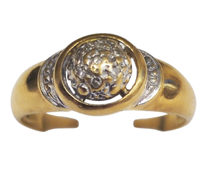 Superbe Bague Or jaune 18K 7 Diamants