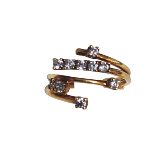 Bague en Or Jaune 18K et Oxyde de Zirconium