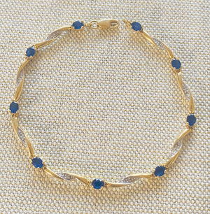 Bracelet Diamants et Saphirs