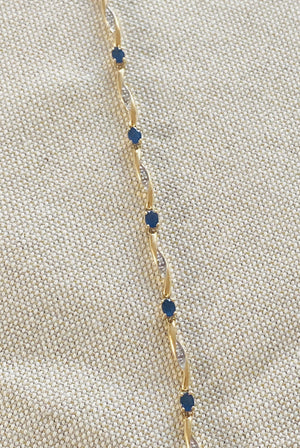 Bracelet Diamants et Saphirs