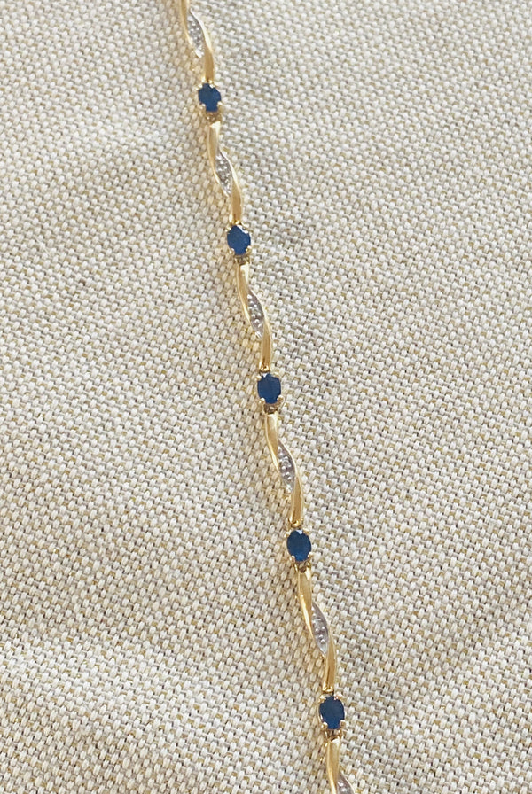 Bracelet Diamants et Saphirs