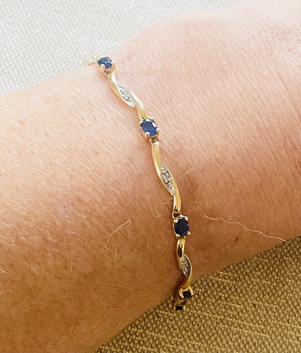 Bracelet Diamants et Saphirs