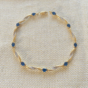 Bracelet Diamants et Saphirs