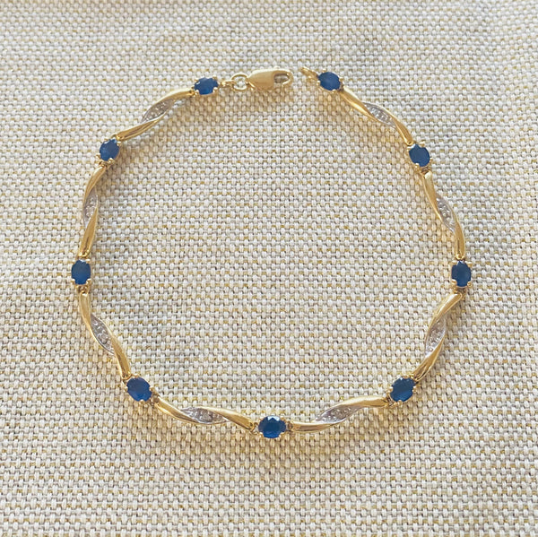Bracelet Diamants et Saphirs