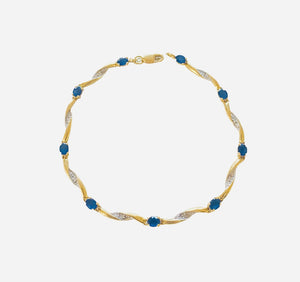 Bracelet Diamants et Saphirs