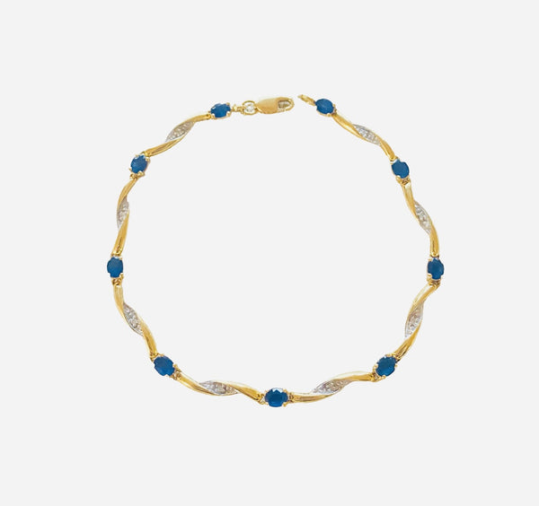 Bracelet Diamants et Saphirs