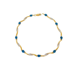 Bracelet Diamants et Saphirs