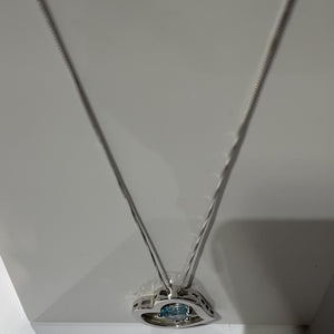 Collier avec Cœur et Pierres Bleues