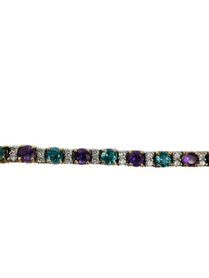 Bracelet Rivière Améthyste Diamants