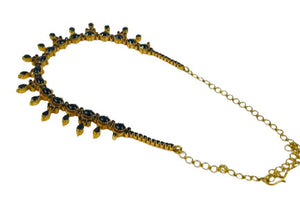 Collier Or Jaune 18K et Saphirs tête de hibou