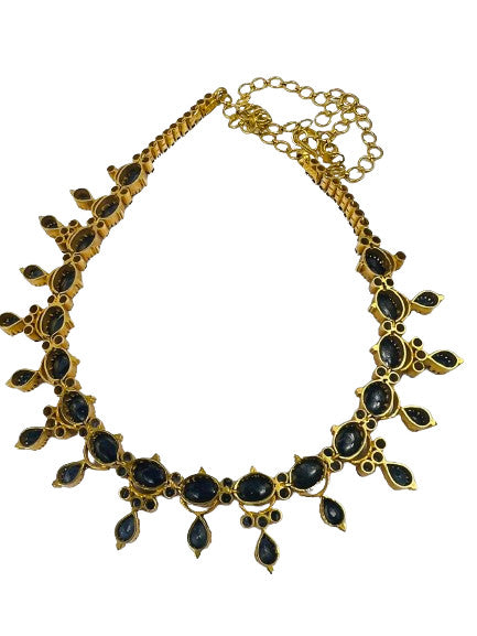 Collier Or Jaune 18K et Saphirs tête de hibou