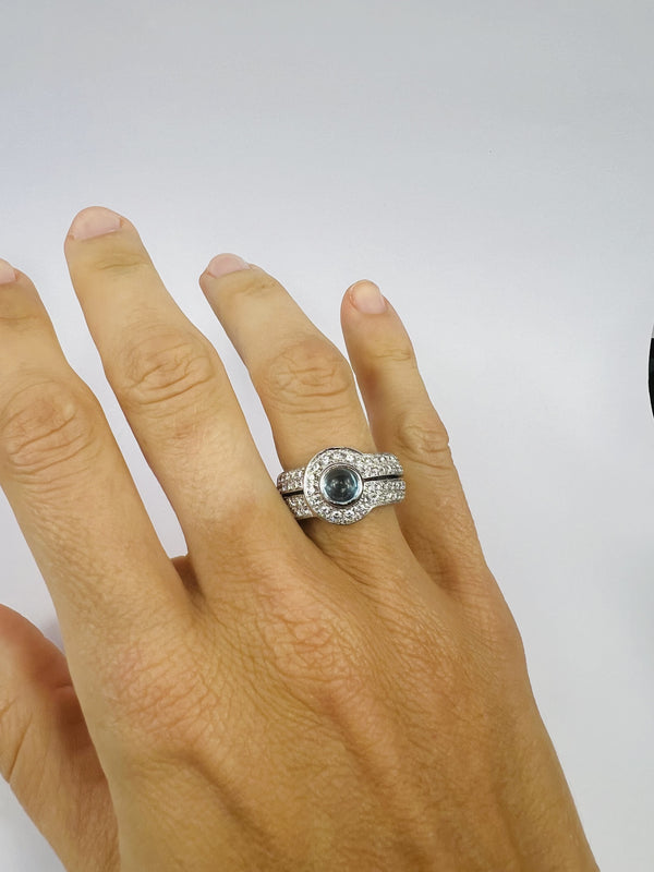 Bague Pavage Diamant et Topaze Di Modolo
