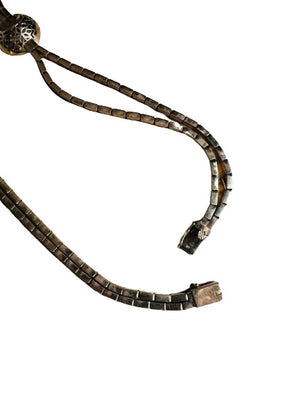 Collier Plastron Or et Platine avec Diamants