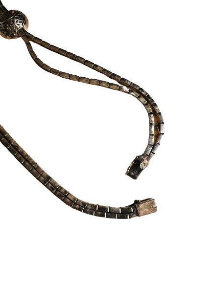 Collier Plastron Or et Platine avec Diamants