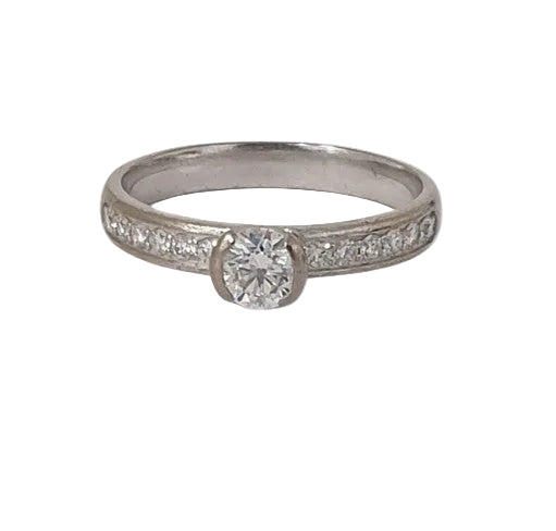 Bague en Or Blanc 18K - 3.51 Grs - Taille 56